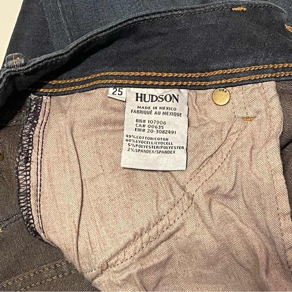 Hudson Jeans Mid-rise Flare Bootcut in Dark Blue Indigo Denim SZ 25 NEW - Picture 11 of 13